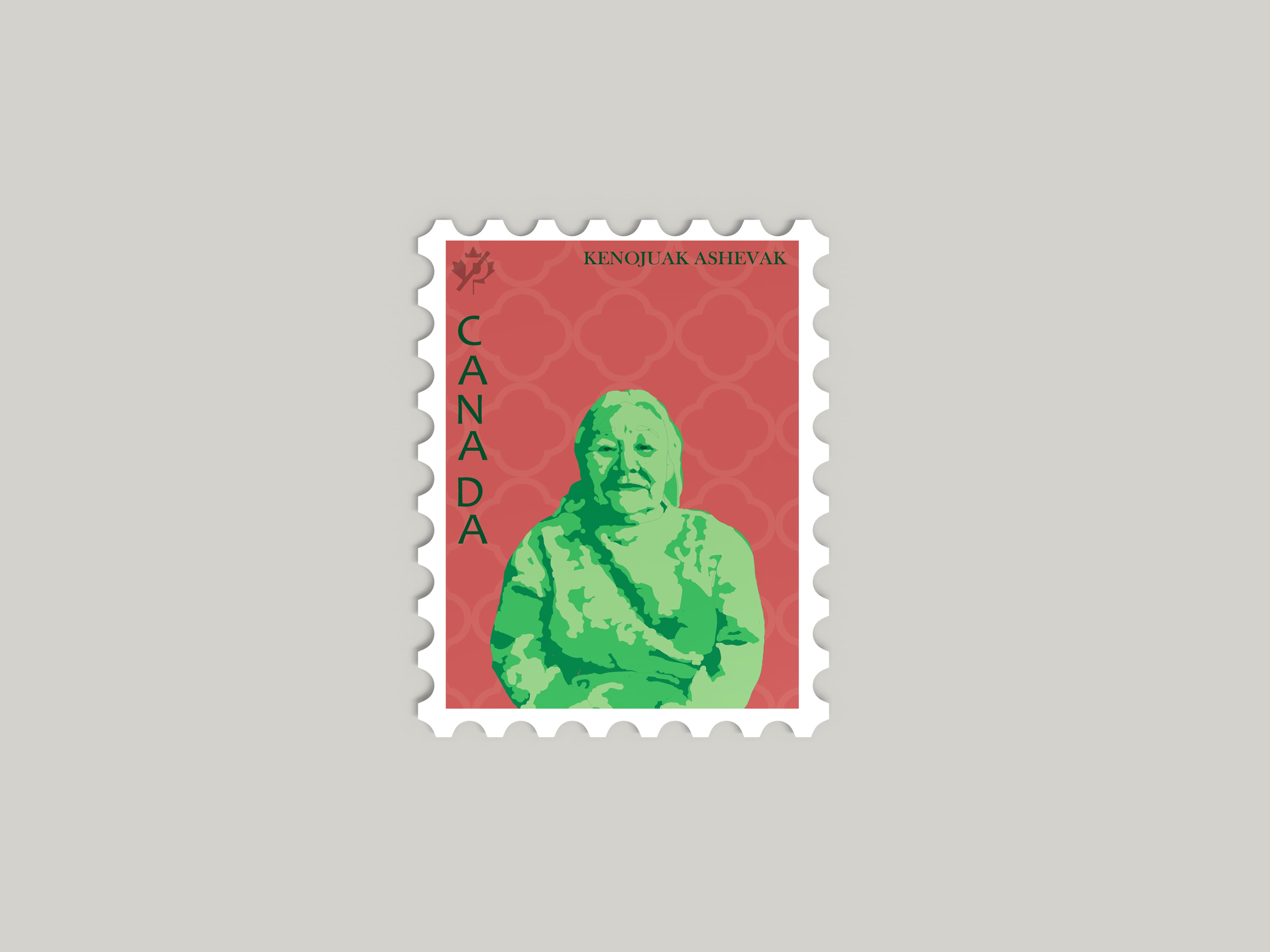 Kenojuak Ashevak stamp portrait